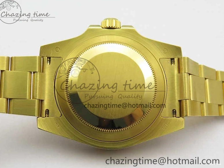 MiroTime 0111 WaterResistant Submariner 116618 LN D1F Best Edition YG Wrapped Black Dial on YG Wrapped Bracelet A 2588